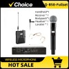 QLXD4-B58-Fullset 500MHz/600MHz Professional Wireless Microphone UHF Handheld Headset Mic Stage Performance Party Karaoke 