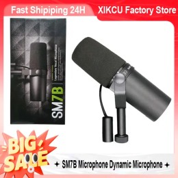 XIKCU SM7B Professional Dynamic Cardioid Microphone Live Vocals Recording Performance Studio Selectable Frequency Response Mic 