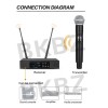 QLXD4 B58a 500MHz/600MHz Professional Wireless Microphone UHF Stage Performance Karaoke Singing Handheld Microphone 