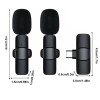 Lavalier Microphone Wireless Audio Recording Mic Type-C Charging Portable Noise Canceling Microphone for iPhone PC Tablet Camera 