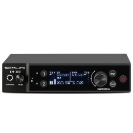 SOMLIMI EM-300 UHF True Diversity Wireless Microphone System for Karaoke Stage Performances Mic Wireless Professionnel 
