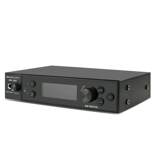 SOMLIMI EM-300 UHF True Diversity Wireless Microphone System for Karaoke Stage Performances Mic Wireless Professionnel 