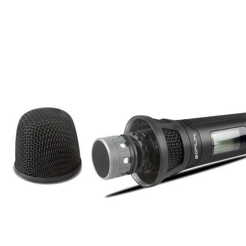 SOMLIMI EM-300 UHF True Diversity Wireless Microphone System for Karaoke Stage Performances Mic Wireless Professionnel 