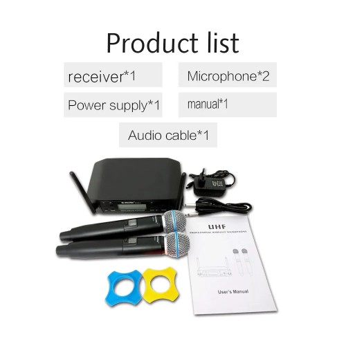 Microphone Wireless G-MARK GLXD4 Professional UHF System Handheld Mic For Stage Speech Wedding Show Band Home Party Church