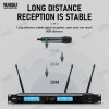 YUHSIU Professional UHF Wireless Frequency Modulation Mic System 900MHz Handheld Headset Lavalier Suitable for Stage Microphone
