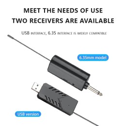 Wireless USB one-to-two gooseneck conference microphones 6RAMS 902585 for broadcasting, gaming, online classes and professional 