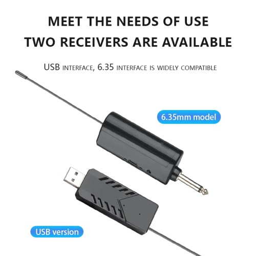 Wireless USB one-to-two gooseneck conference microphones 6RAMS 902585 for broadcasting, gaming, online classes and professional 