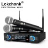 GLXD2 Professional Wireless Microphone System Dual Channel UHF Fixed Frequency Cordless Handheld Dynamic Mic For Karaoke Party 