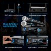 GLXD2 Professional Wireless Microphone System Dual Channel UHF Fixed Frequency Cordless Handheld Dynamic Mic For Karaoke Party 