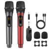 Aveek Wireless Microphone for Speaker and Karaoke Machine, 2.4GHz Rechargeable Karaoke Microphone(Work 10hs),for Parties,2 Packs 