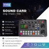 DJ Equipment Microphone Sound Card Console Studio Sound Card Kit Cable Phone Mixing Computer Live Voice Mixer F998 Sound Card 