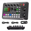 DJ Equipment Microphone Sound Card Console Studio Sound Card Kit Cable Phone Mixing Computer Live Voice Mixer F998 Sound Card 