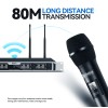 Debra DU8008 Wireless Handheld Microphone System, UHF 8-channel, Lavalier, Headset, Conference Microphone for Hosting, Karaoke 
