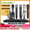 Leicozic 4 Channel Wireless Microphone Professional Lapel Wireless Microfono Headset Microfone Dynamic AD4Q KSM8 KSM11 SM-Beta58 