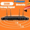 Leicozic 4 Channel Wireless Microphone Professional Lapel Wireless Microfono Headset Microfone Dynamic AD4Q KSM8 KSM11 SM-Beta58 