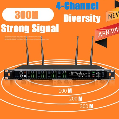 Leicozic 4 Channel Wireless Microphone Professional Lapel Wireless Microfono Headset Microfone Dynamic AD4Q KSM8 KSM11 SM-Beta58 