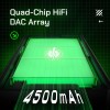 HiBy R4 ES9018Q2M*4 Android12 HiFi Music Player MP3 Audio Bluetooth WiFi DSD256 MQA 16x USB DAC Headphone AMP 11hr 4.7'' OPA1652 