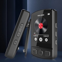 MP3 Player Portable Sport Clip Walkman HiFi Sound Bluetooth-Compatible 5.2 Mini Music Player 1.8inch Screen for Sport Running 
