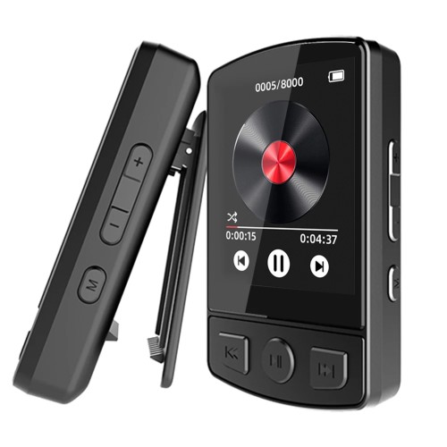 MP3 Player Portable Sport Clip Walkman HiFi Sound Bluetooth-Compatible 5.2 Mini Music Player 1.8inch Screen for Sport Running 