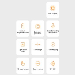BT 5.2 MP3 Player Touch Screen 1.77 inches Screen 300mah Micro USB Charging Port 3.5mm Headphone jack with FM Radio Player
