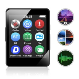 8/16/32/64GB Portable MP3 Player 1.8inch Screen Bluetooth-Compatible 5.0 Sports MP3 Player Gift for Kids With Recording/E-Book 