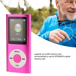 1.8in Player Support Memory Card Ultra Thin LCD MP3 Player with Bluetooth for Students Running Walking MP3 Player LCD Player 