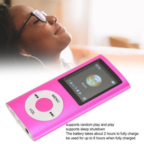 1.8in Player Support Memory Card Ultra Thin LCD MP3 Player with Bluetooth for Students Running Walking MP3 Player LCD Player 