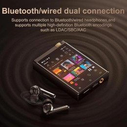 Hi-Fi MP3 Player with Bluetooth and WiFi, Oilsky Lossless DSD High-Resolution Digital Audio with 64GB Memory Card up to 1TB 