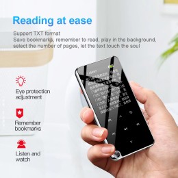 4-128GB Bluetooth Touch MP3 Player,1.8inch Color Screen Support TF Card/Fm Radio/Voice Recorder, Lossless HIFI Muisc Player MP4 