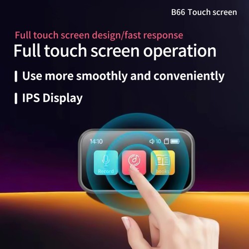 8G-128GB Touch Screen Mini Bluetooth MP3 Player +Clip HIFI Music Player E-book FM Radio Audio Voice Recorder Sports Walkman MP4 