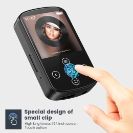 2024 Brand New MP3 MP4 Bluetooth Player C Port Charging Button Touch Screen Dual Control, Maximum Expansion Capacity 128gb 