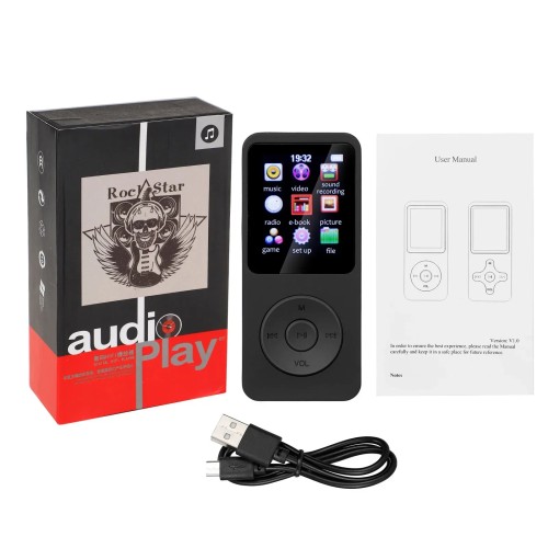 MP3 Player Bluetooth Mini Color Screen E-book Sports MP3 MP4 FM Radio Walkman Music Player Suitable for Win8/XP/VISTA 