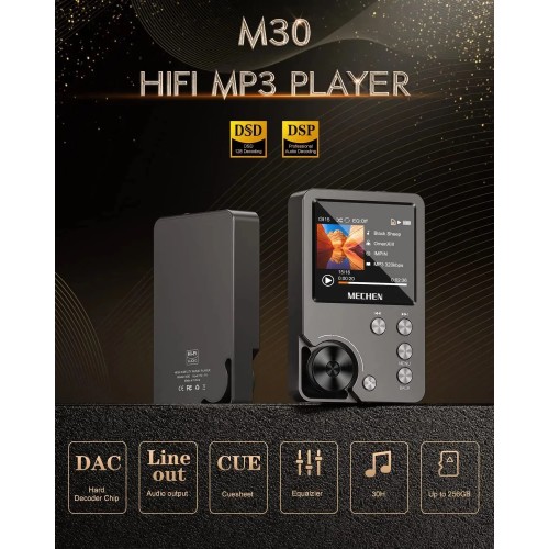High Quality Lossless MP3 Player/MECHEN-M30/HiFi/with 64GB Memory Card Support Up to 256GB 
