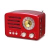 Small Retro Vintage Radio with Bluetooth, Portable Transistor Radio AM FM, Rechargeable Battery Operated, Support TF AUX USB MP3 