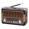 Vintage Home  AM/FM/SW Radio with Light Portable Wireless Bluetooth Audio TF Card USB Flash Disk MP3 Player 