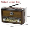 Vintage Home  AM/FM/SW Radio with Light Portable Wireless Bluetooth Audio TF Card USB Flash Disk MP3 Player 