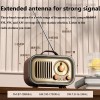 Portable Vintage Radio Retro Rechargable FM AM SW Radios Receiver Wireless Bluetooth Speaker Music Box Support TF Card USB AUX