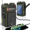 Outdoor Solar Emergency Hand Crank Dynamo Portable Vintage AM/FM/SW Full-band Radio BT5.0 Bluetooth Speaker With Flashlight SOS 