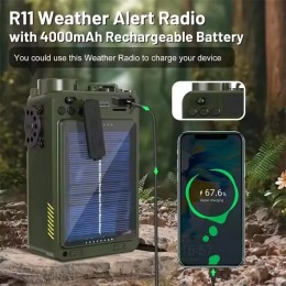 Outdoor Solar Emergency Hand Crank Dynamo Portable Vintage AM/FM/SW Full-band Radio BT5.0 Bluetooth Speaker With Flashlight SOS 