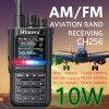 BTONERA BT8000 Full Band Ham Radio 256 Channel Air Band Two Way Radio USB-C Aviation NOAA Police Marine Amateur HT Scanner Roger 