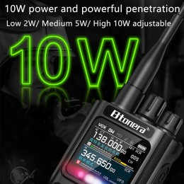 BTONERA BT8000 Full Band Ham Radio 256 Channel Air Band Two Way Radio USB-C Aviation NOAA Police Marine Amateur HT Scanner Roger 