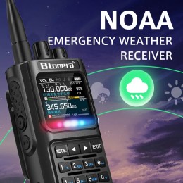 BTONERA BT8000 Full Band Ham Radio 256 Channel Air Band Two Way Radio USB-C Aviation NOAA Police Marine Amateur HT Scanner Roger 