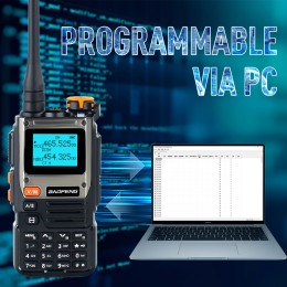 Baofeng UV-K61 Ham Radio Air Band Walkie Talkies  999 Channels Two Way Radio Station Aviation NOAA Police Marine (Upgrade UV-k6) 