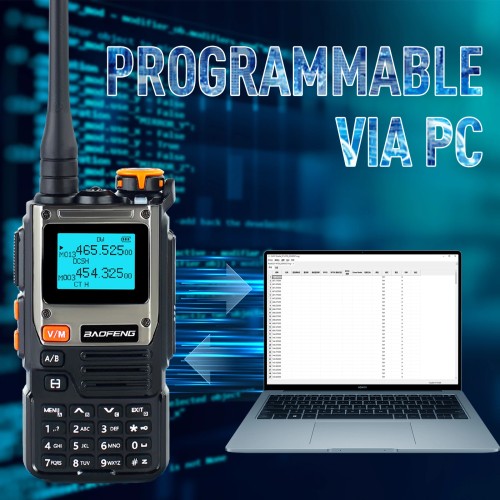 Baofeng UV-K61 Ham Radio Air Band Walkie Talkies  999 Channels Two Way Radio Station Aviation NOAA Police Marine (Upgrade UV-k6) 
