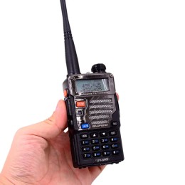 Baofeng 5RB Two Way Radio Frequency Scanner for Police Fire Outdoor Hiking Camping Single Ear Hook PTT Headset FM Transceiver 