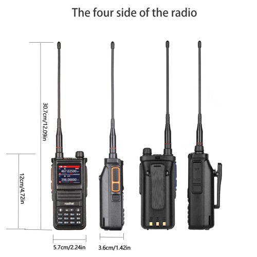Radtel RT-470X Full band Ham Radio 256CH Air Band Two Way Radio Walkie Talkie Air Band Receive NOAA Police Marine Transceiver 