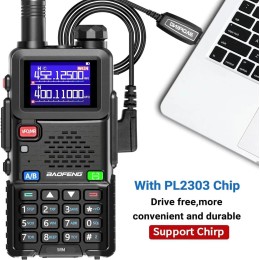 BAOFENG Ham Radio 5RM 10W Handheld Radios Long Range Rechargeable Tactical Two Way Radio Plus Copy Frequency 2500 mAh Walkie 