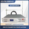 200W FM Transmitter 87.5-108M Radio Broadcast Equipments FM Transmitter  Radio Station Transmitter+Feeder+Single Dipole Antenna 