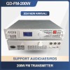 200W FM Transmitter 87.5-108M Radio Broadcast Equipments FM Transmitter  Radio Station Transmitter+Feeder+Single Dipole Antenna 