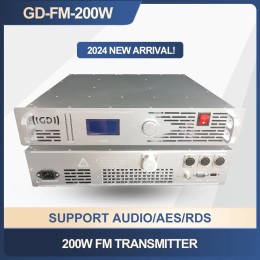 200W FM Transmitter 87.5-108M Radio Broadcast Equipments FM Transmitter  Radio Station Transmitter+Feeder+Single Dipole Antenna 